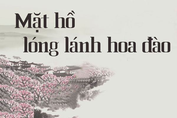 Mặt hồ lóng lánh hoa đào