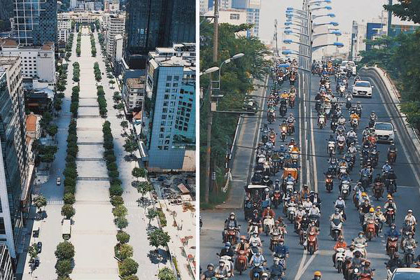 Cảnh đối lập những ngày TP HCM giãn cách